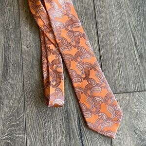 Michael Michael Kors tie, mandarin orange paisley